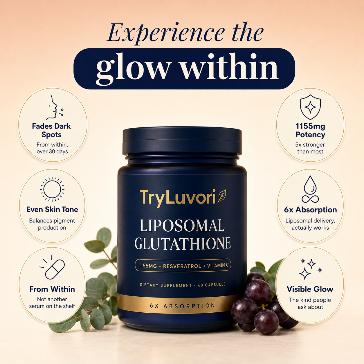 Liposomal Glutathione 1155mg — 90% Absorption