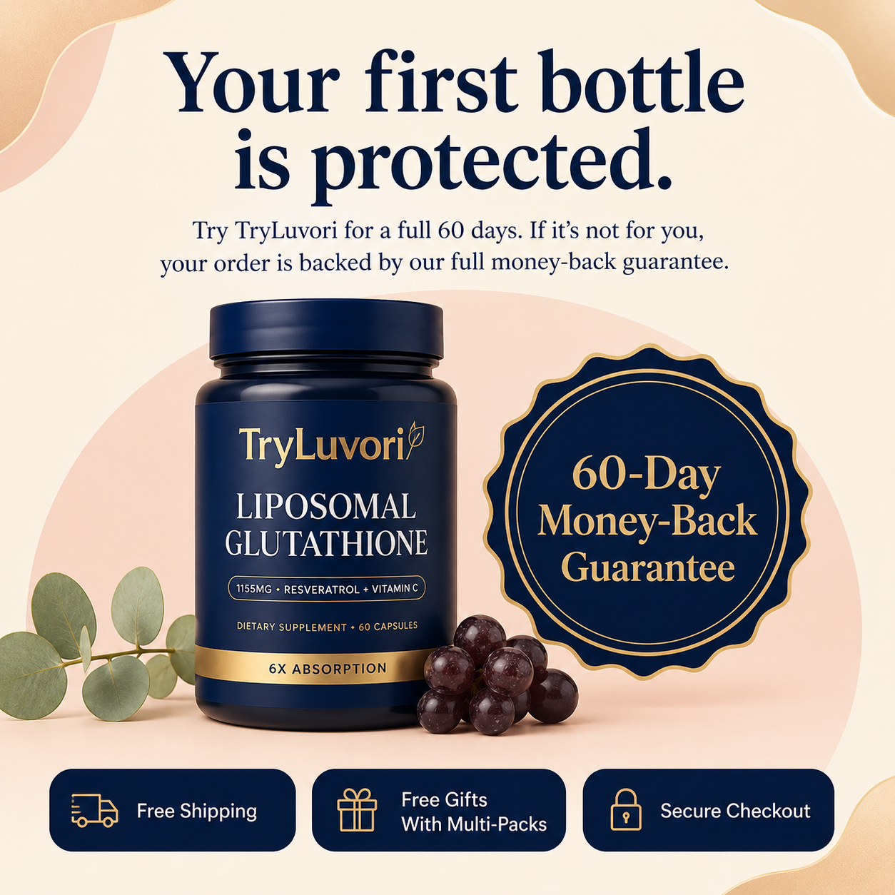 Liposomal Glutathione 1155mg — 90% Absorption