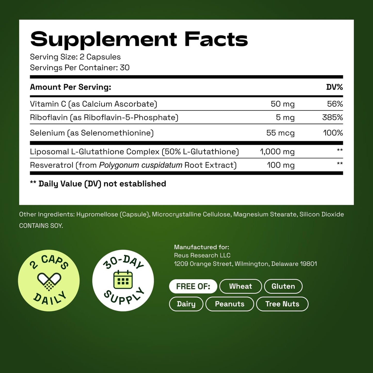 Liposomal Glutathione 1155mg — 90% Absorption | Skin, Inflammation & Cellular Defense